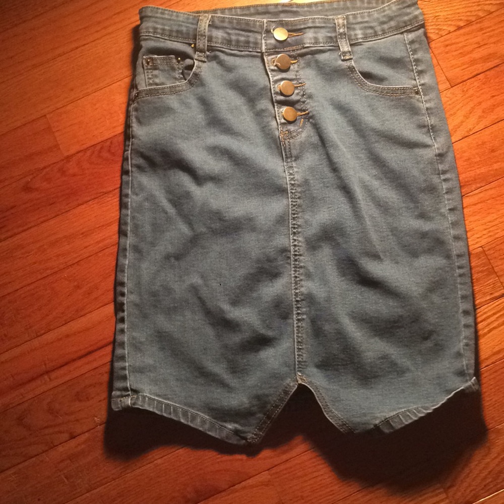 A blue jean shirt